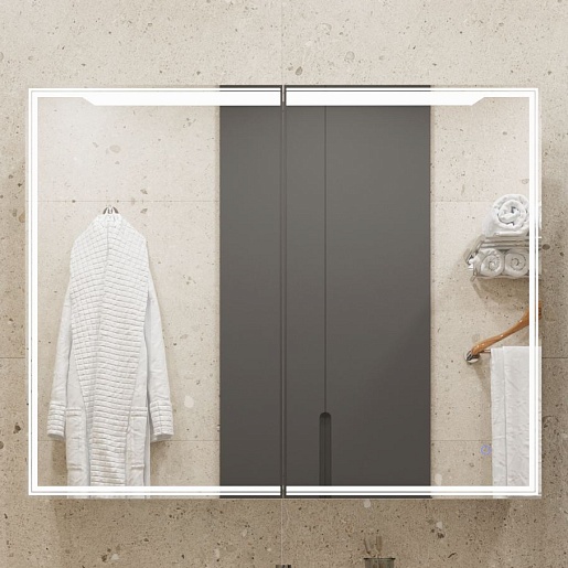 Stella Polare Зеркальный шкаф Фройд 1000х800/С с Led-подсветкой и подогревом – фотография-2